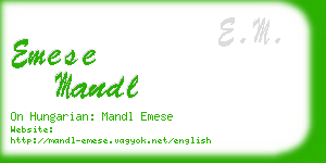 emese mandl business card